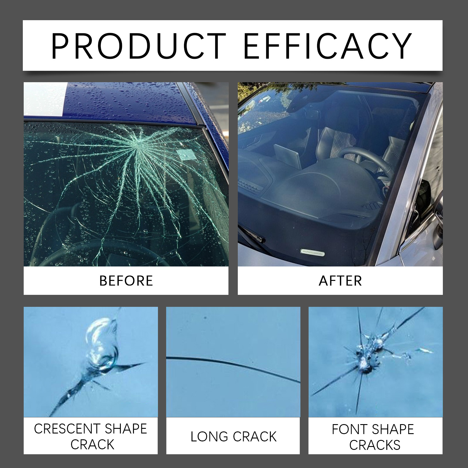 Car Windshield Crack Repair Re - đánh giá và giá Liquid Uv Glue Kit