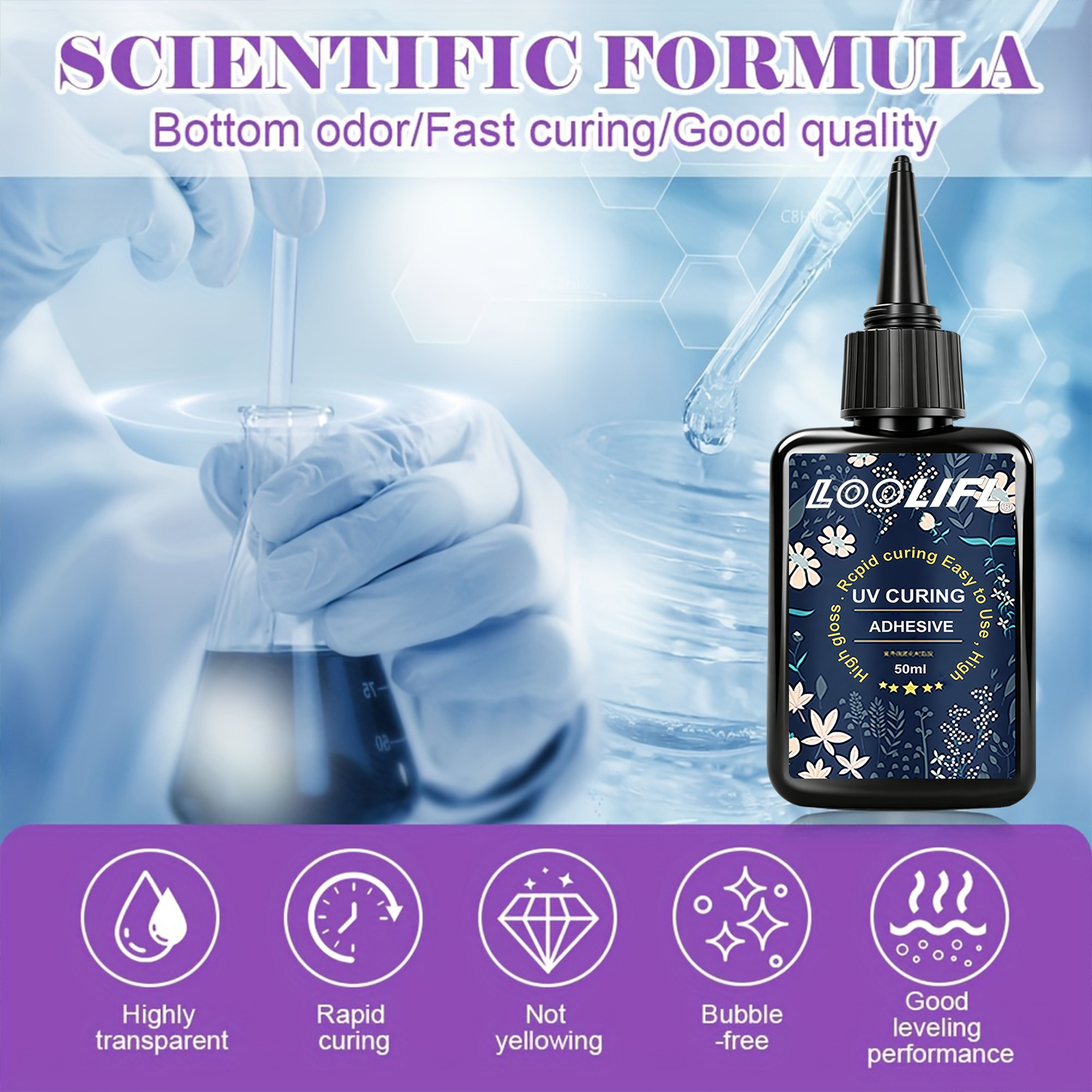 LOOLIFL UV Resin Glue 50G Kit  - đánh giá và giá Liquid Uv Glue Kit