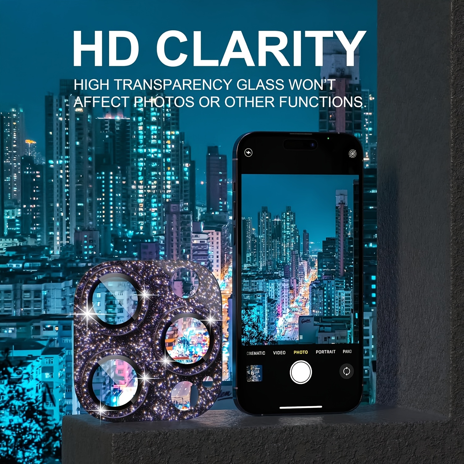 1 Pcs Glitter-Purple Camera Le - đánh giá và giá Tempered Glass Screen 9H