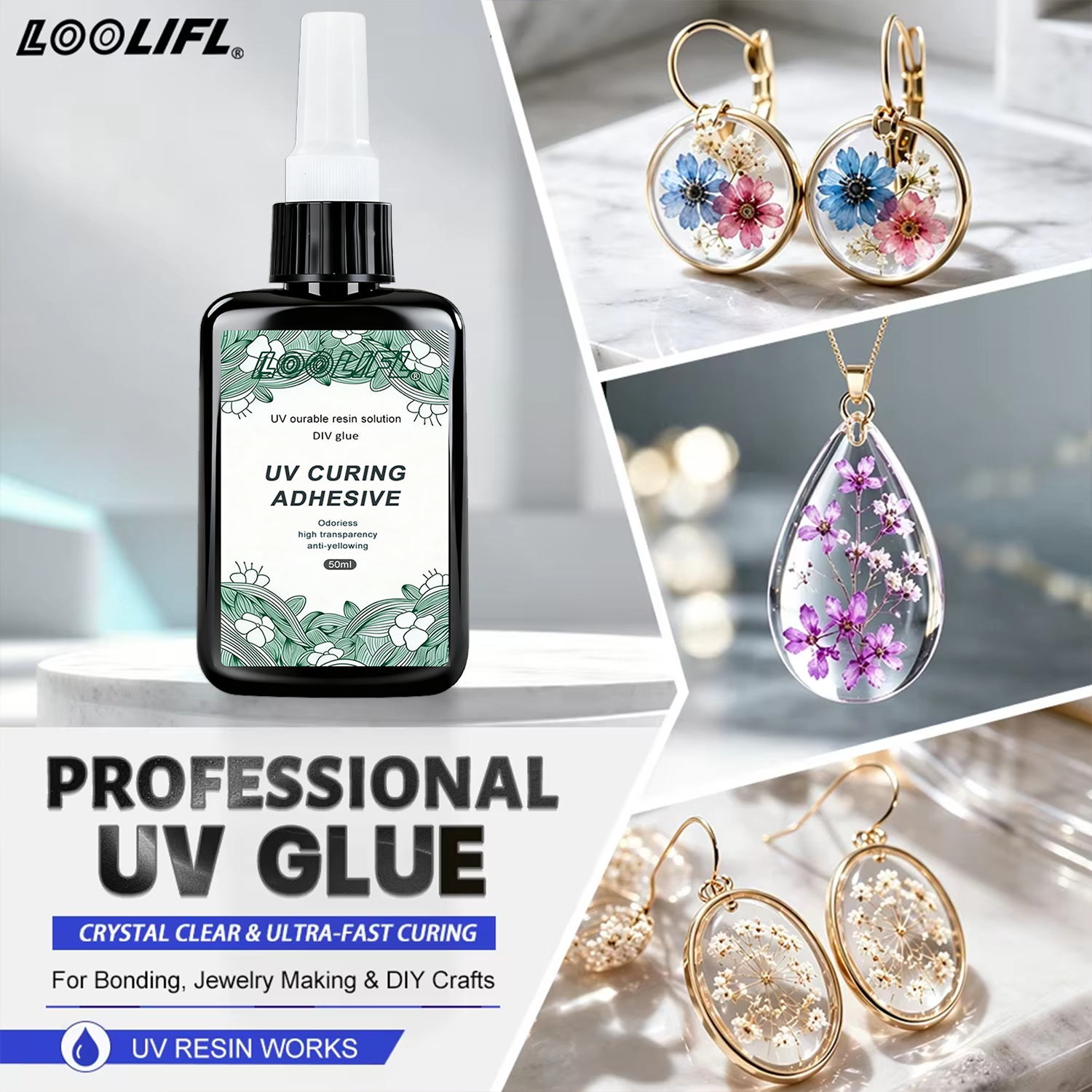LOOLIFL New Strong 50ml UV Glu - đánh giá và giá Liquid Uv Glue Kit