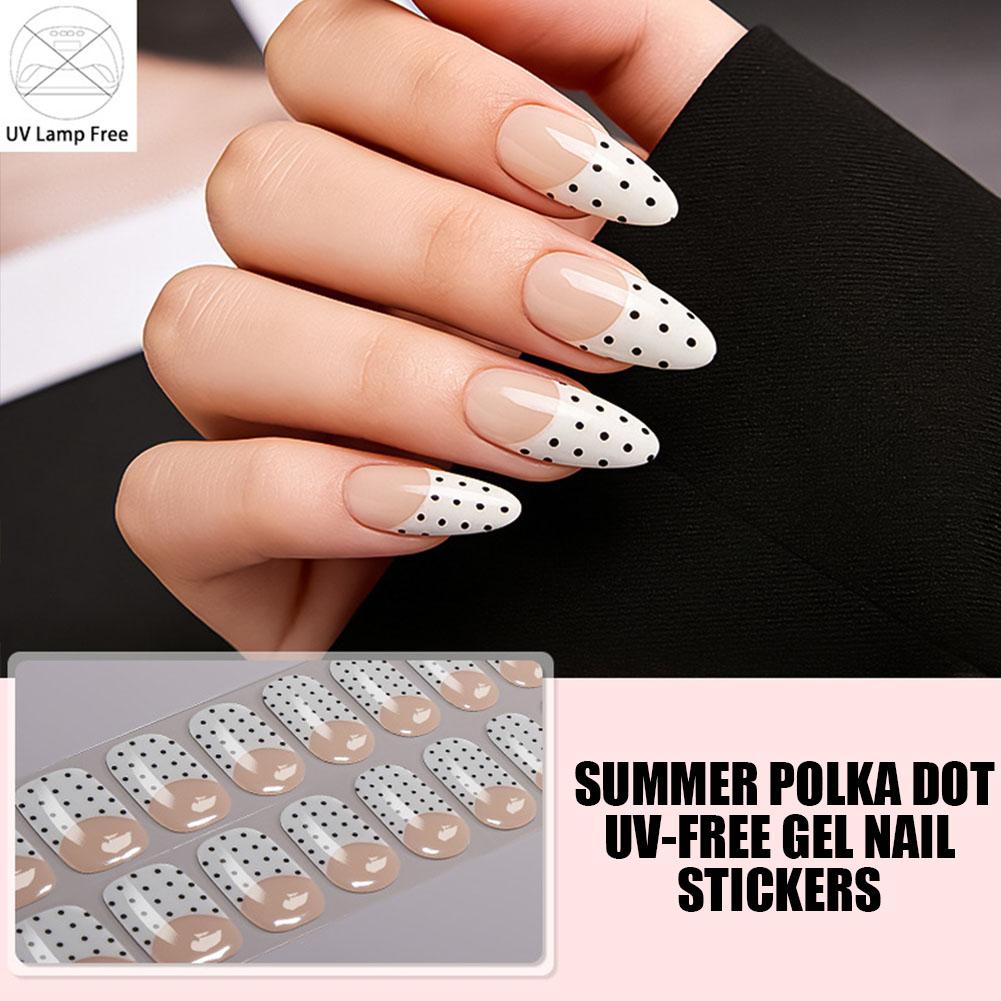 Polka Dot Gel Nail Strips Full - đánh giá và giá Full Cover Adhesive