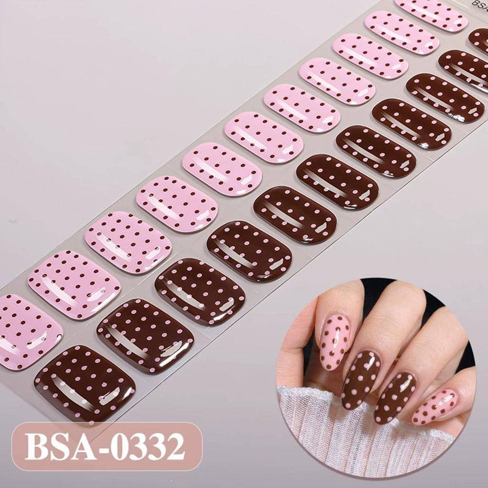 Polka Dot Gel Nail Strips Full - đánh giá và giá Full Cover Adhesive