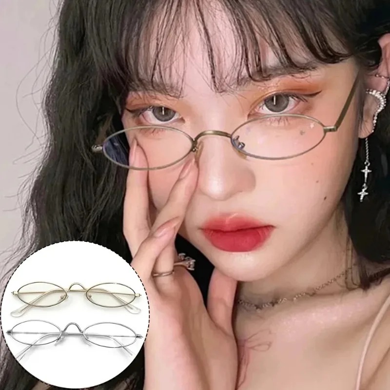 Y2K Small Oval Metal Glasses W - đánh giá và giá Anti Blue Light Film